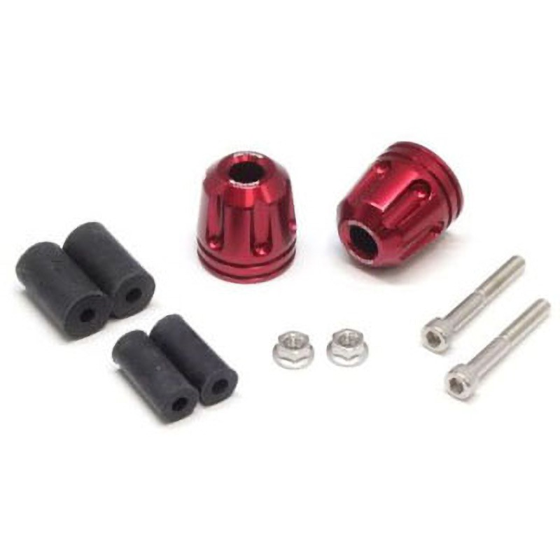 60800109 アルミバーエンド リボルバー RED ACTIVE(アクティブ) レッド