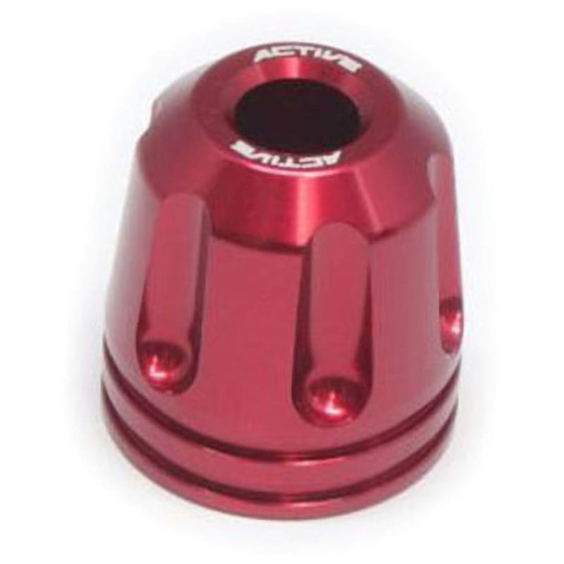 60800109 アルミバーエンド リボルバー RED ACTIVE(アクティブ)[バイク