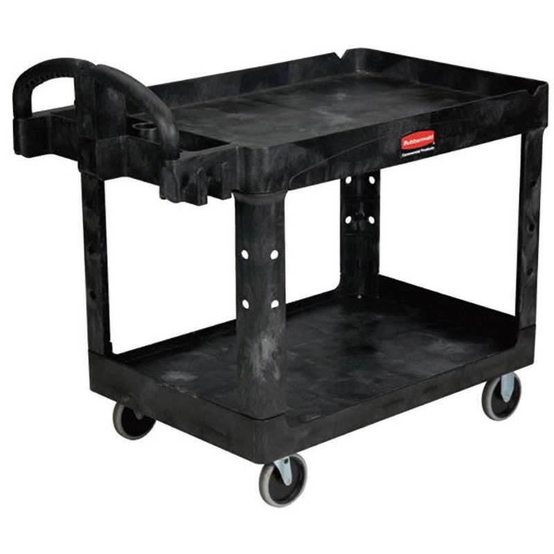 RM452088BK ヘビーデューティーユーティリティーカート 重量物運搬カート ブラック W1118×D641×H987mm ERECTA(エレクター) 棚部・柱/ポリプロピレン