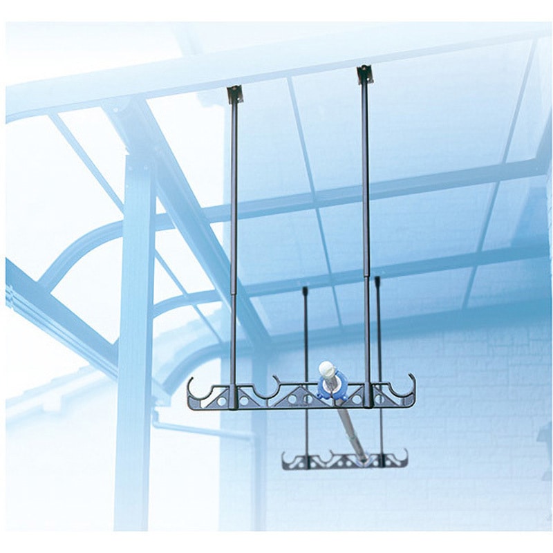 HA50-K DRY・WAVE 吊下げ型 固定式物干金物 HA50 HA50シリーズ タカラ産業 天井付型 ブラック色  1セット