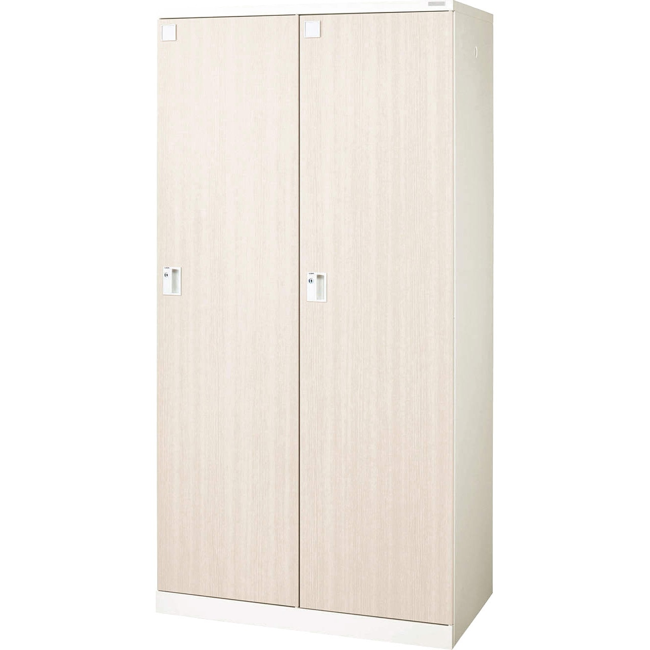 LOC-A21-02EK 木目シート エルム柾 扉幅450mm 本体幅900mm 1段 2人用 ロカーナ LOC-A21-02シリーズ LION (ライオン事務器) 内筒交換錠 Kタイプ 60,390円