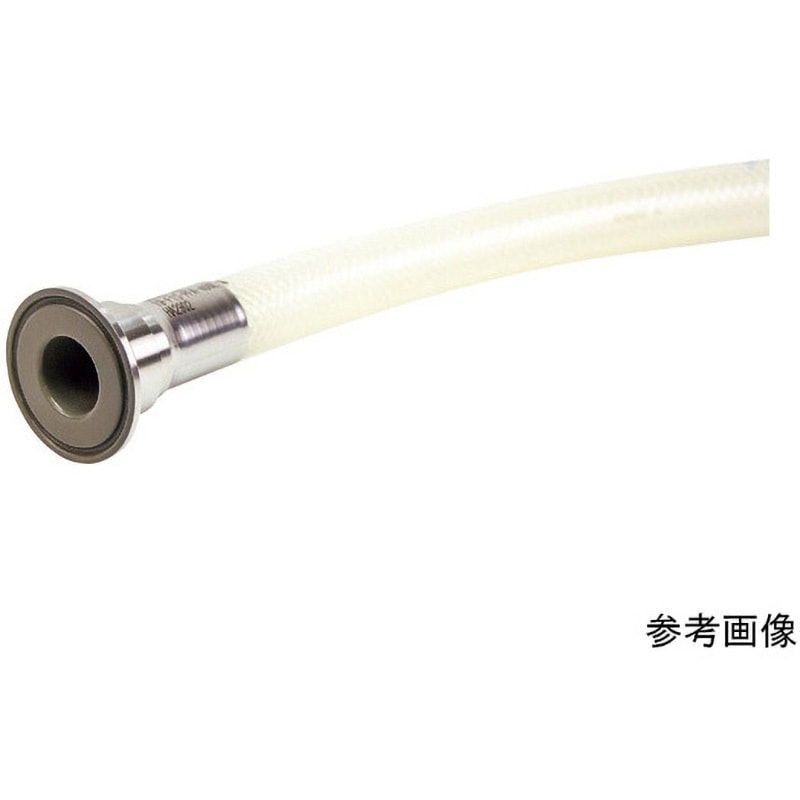 E-SJB-19-F15A-PFA-1000L フェルール継手 PFAライニング スーパー柔軟フッ素ホース E-SJBシリーズ 八興販売 内径19mm外径26mm長さ1m 1本