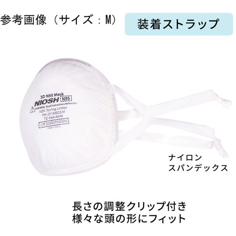 20180022-L Niosh認証 Softseal 3D N95マスク カップ型 10枚入