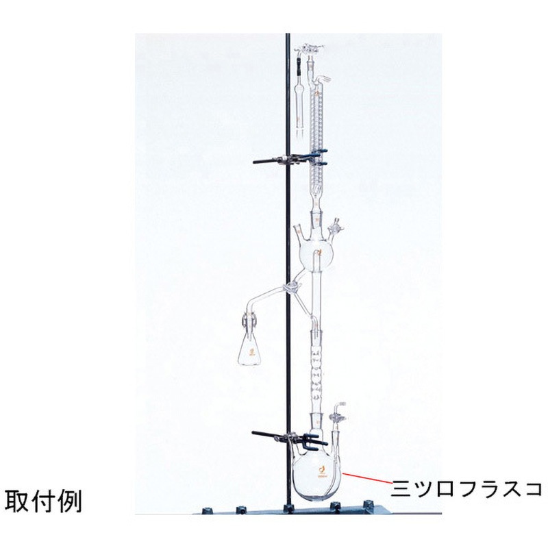 CL0080-08-31S 三ツ口フラスコ 無水溶媒用 29/42-19/38 CL0080シリーズ climbing(クライミング) 500mL <透>