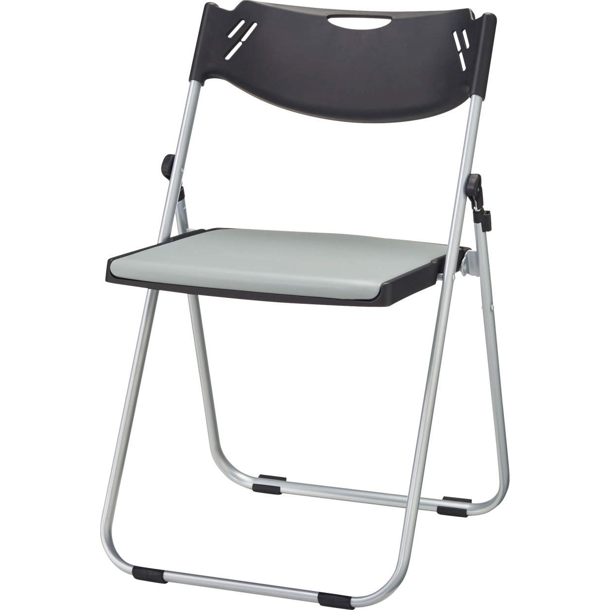 No．409NSP 折りたたみイス LION (ライオン事務器) ライトグレー色 幅490mm奥行467mm高さ748mm