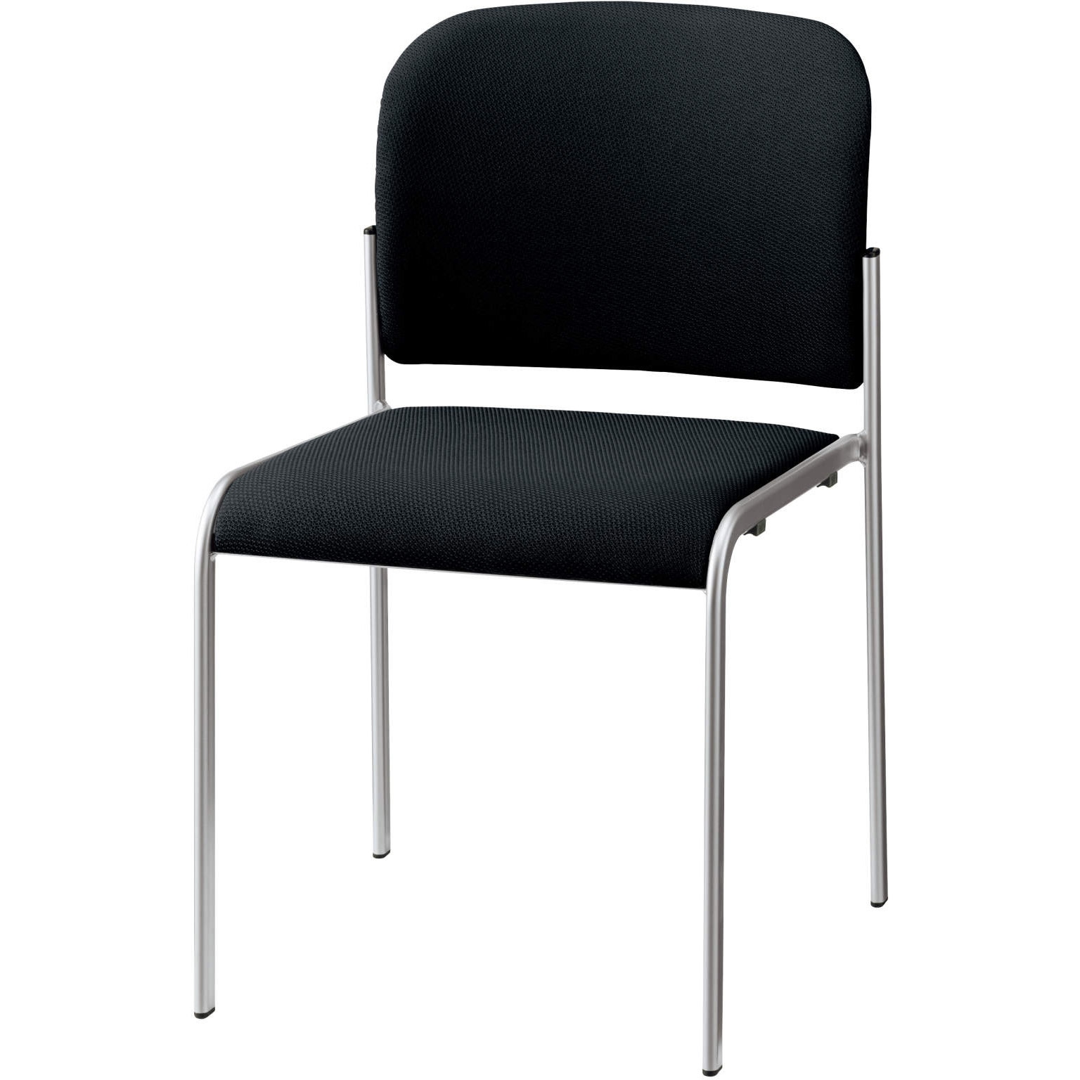 No．660FN スタッキングチェアー LION (ライオン事務器) ブラック色 肘なし 質量4.3kg 幅458mm奥行536mm高さ760mm