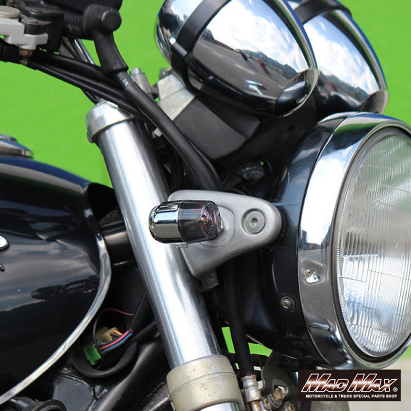 JK汎用アルミミニヨーロピウインカー（ヨーロピアン）バイクアルミボディ 汎用 丸形ミニヨーロピアンウインカー シルバー⁄オレンジ