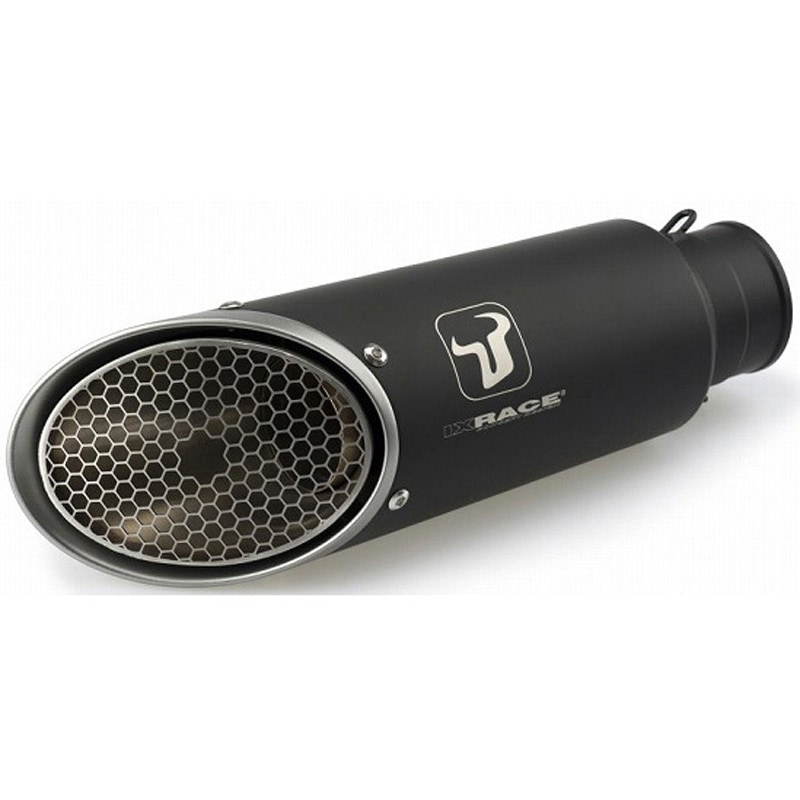 IX-BM3259SB IXRACE KTM DUKE 125/250/390 2021-2023 MK1B スリップオン マフラー MAD MAX(マッドマックス) ヘキサゴン デュアルエンド ブラックHTペイント