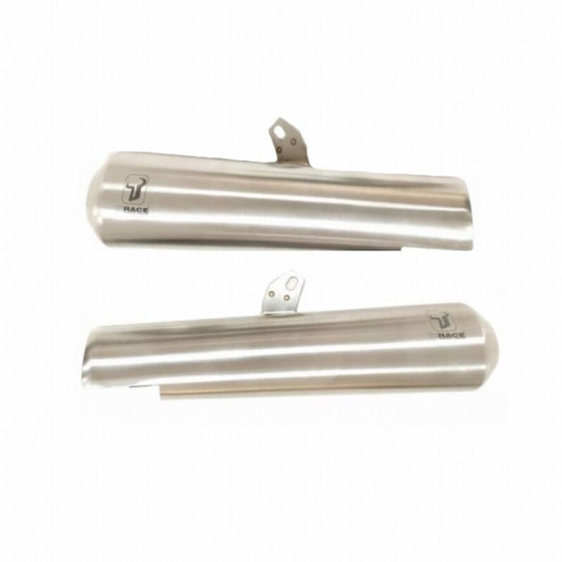 IX-AR5105ABSS IXRACE ROYAL ENFIELD GT 650 / INTERCEPTOR MKC 左右2本出し スリップオン マフラー MAD MAX(マッドマックス) 円錐形 マットポリッシュ 長さ440mm  IX-AR5105ABSS