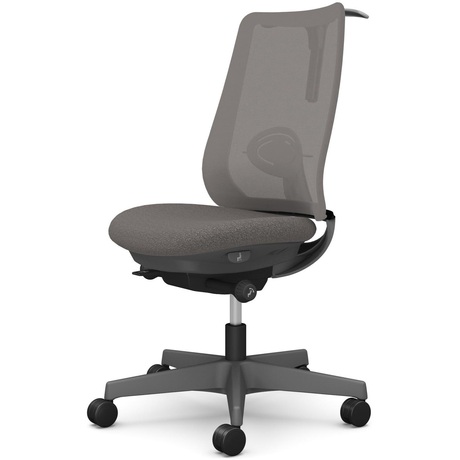 CF12ZE F1K3 ポータムシリーズ/肘なし/背メッシュ/スタンダードタイプ/ダークグレーボディ/ハンガー有/ランバー有/ウレタンキャスター 1脚 オカムラ(岡村製作所) 【通販モノタロウ】