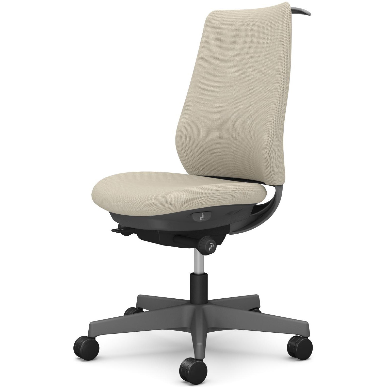 CF14XA FRU7 ポータムシリーズ/肘なし/背クッション/スタンダードタイプ/ダークグレー/ハンガー有/ランバー無/ナイロンキャスター 1脚 オカムラ(岡村製作所) 【通販モノタロウ】 40,937円