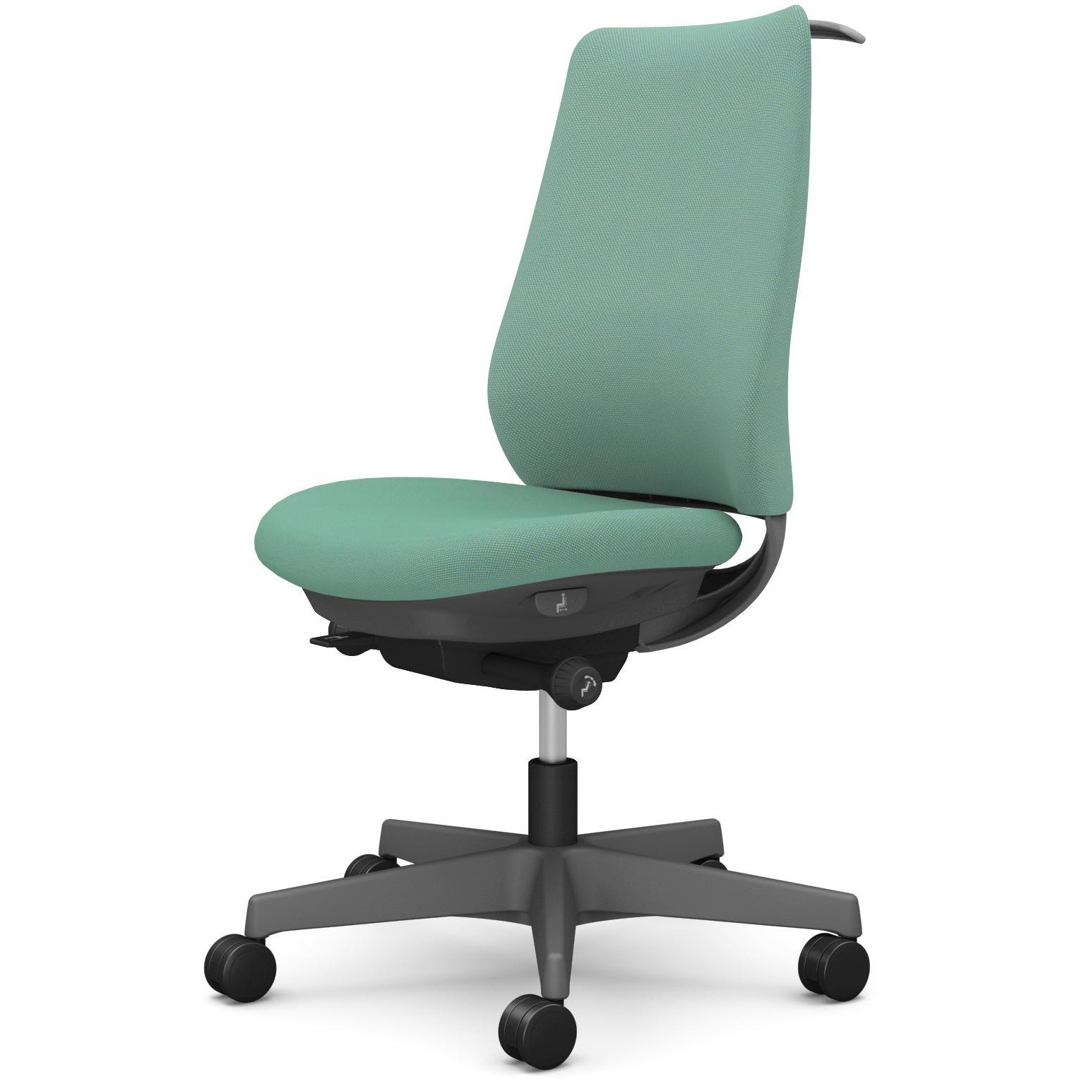 CF14ZA FKY6 ポータムシリーズ/肘なし/背クッション/スタンダードタイプ/ダークグレー/ハンガー有/ランバー無/ウレタンキャスター 1脚 オカムラ(岡村製作所) 【通販モノタロウ】