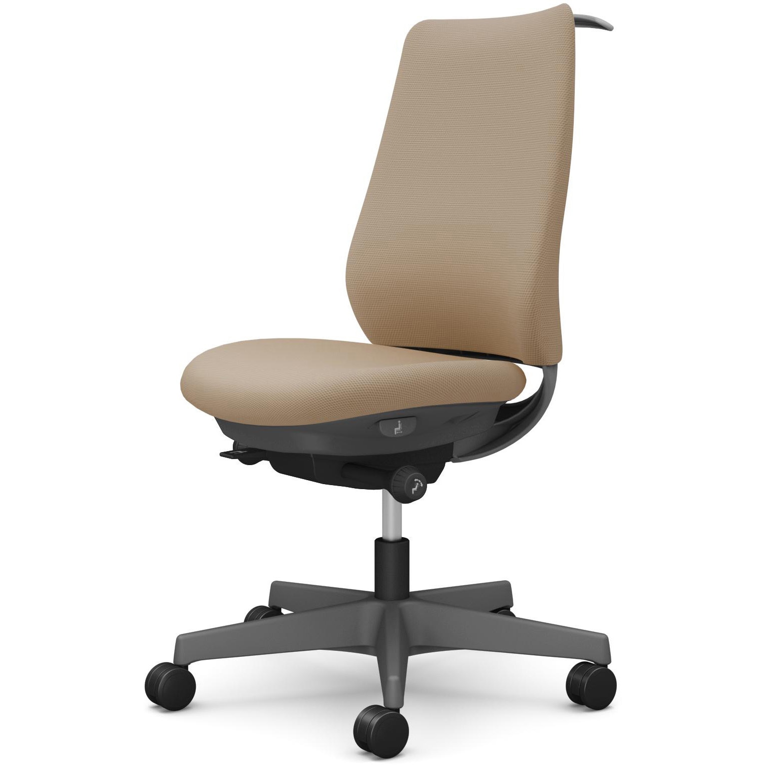 CF14ZA FSF7 ポータムシリーズ/肘なし/背クッション/スタンダードタイプ/ダークグレー/ハンガー有/ランバー無/ウレタンキャスター 1脚 オカムラ(岡村製作所) 【通販モノタロウ】