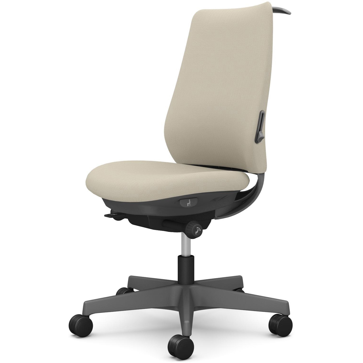 CF14ZE FRU7 ポータムシリーズ/肘なし/背クッション/スタンダードタイプ/ダークグレー/ハンガー有/ランバー有/ウレタンキャスター 1脚 オカムラ(岡村製作所) 【通販モノタロウ】