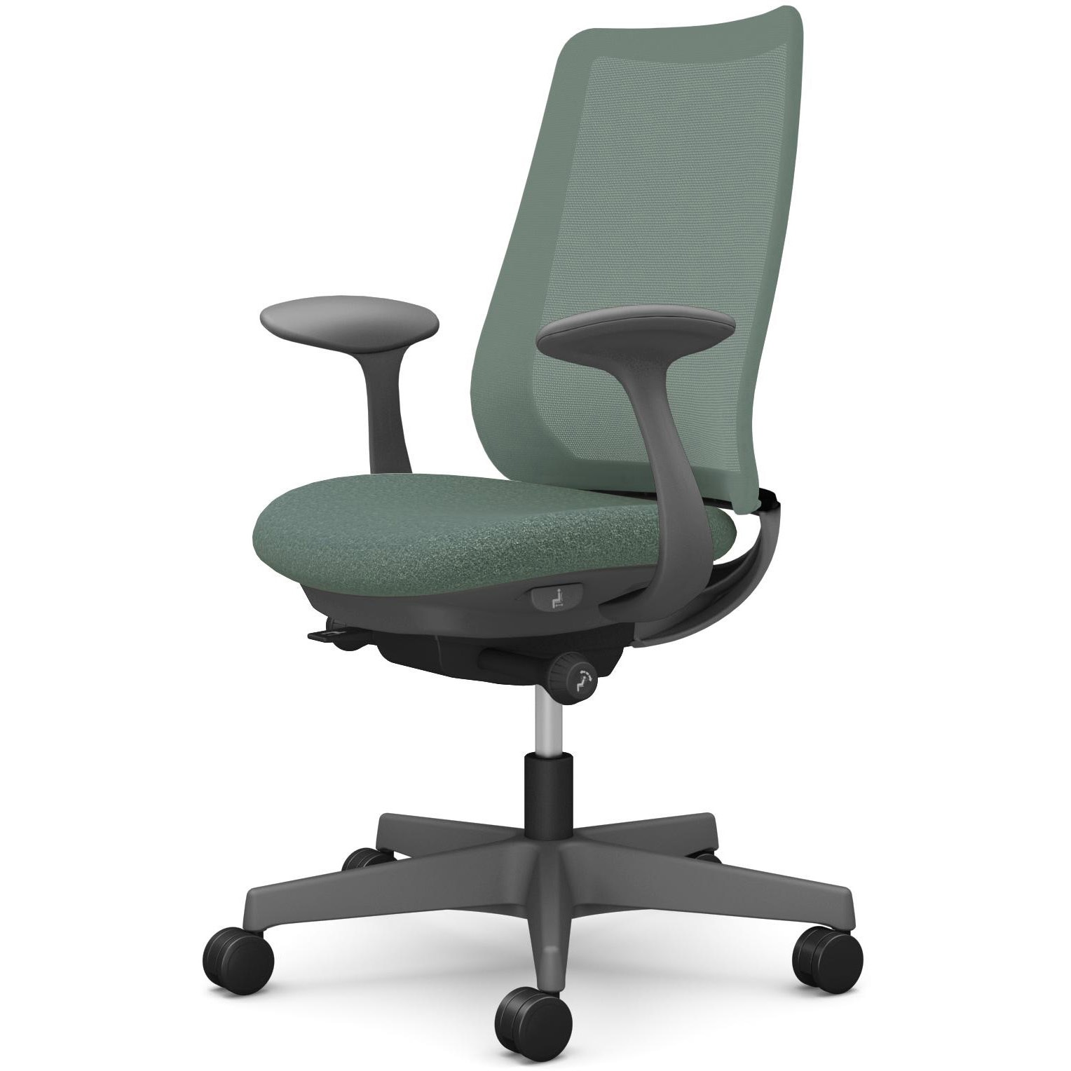 CF21XA F1K5 ポータムシリーズ/固定肘/背メッシュ/スタンダードタイプ/ダークグレーボディ/ハンガー無/ランバー無/ナイロンキャスター 1脚 オカムラ(岡村製作所) 【通販モノタロウ】