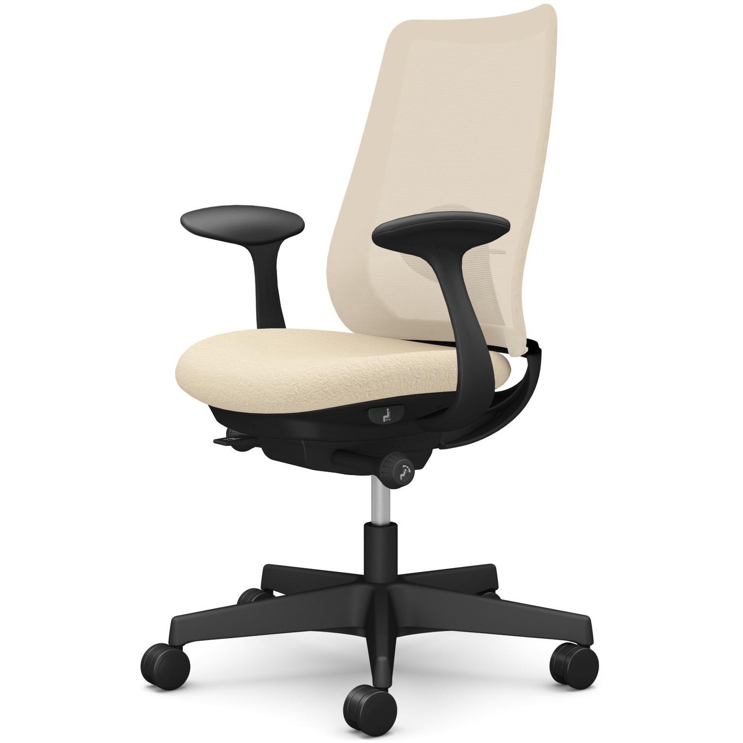 CF21XS F1K2 ポータムシリーズ/固定肘/背メッシュ/スタンダードタイプ/ブラックボディ/ハンガー無/ランバー有/ナイロンキャスター 1脚 オカムラ(岡村製作所) 【通販モノタロウ】