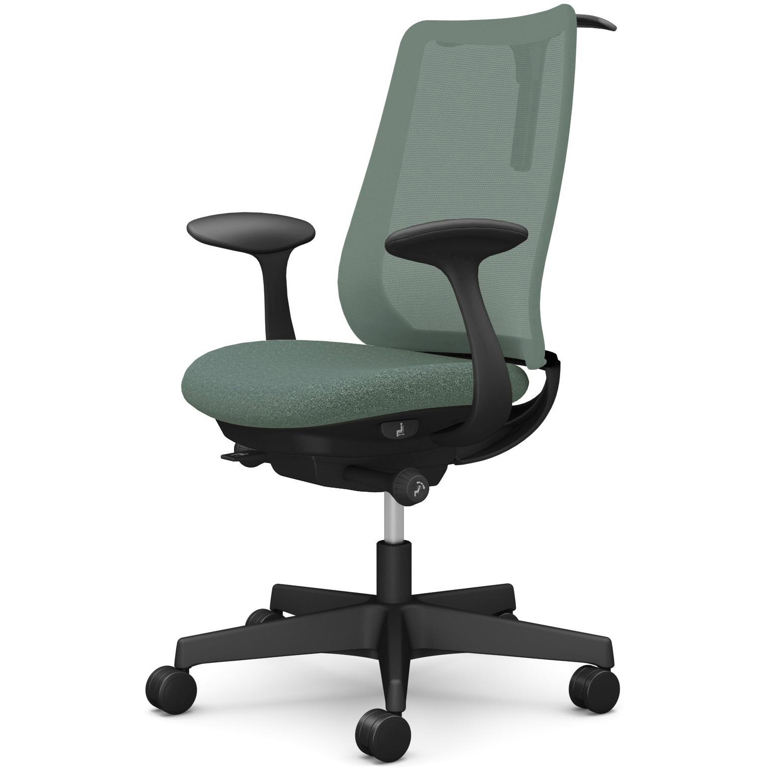 CF22XR F1K5 ポータムシリーズ/固定肘/背メッシュ/スタンダードタイプ/ブラックボディ/ハンガー有/ランバー無/ナイロンキャスター 1脚 オカムラ(岡村製作所) 【通販モノタロウ】