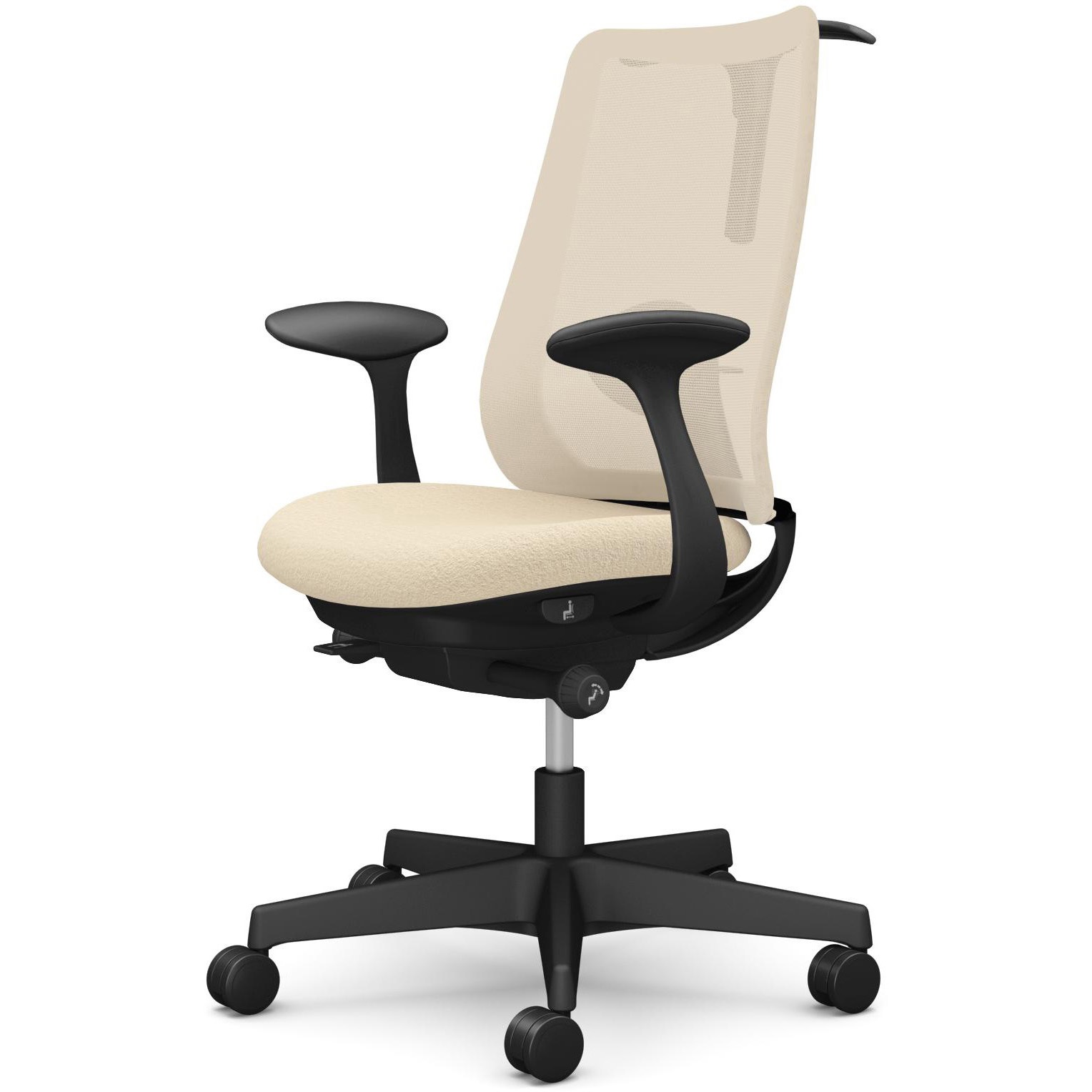 CF22XS F1K2 ポータムシリーズ/固定肘/背メッシュ/スタンダードタイプ/ブラックボディ/ハンガー有/ランバー有/ナイロンキャスター 1脚 オカムラ(岡村製作所) 【通販モノタロウ】