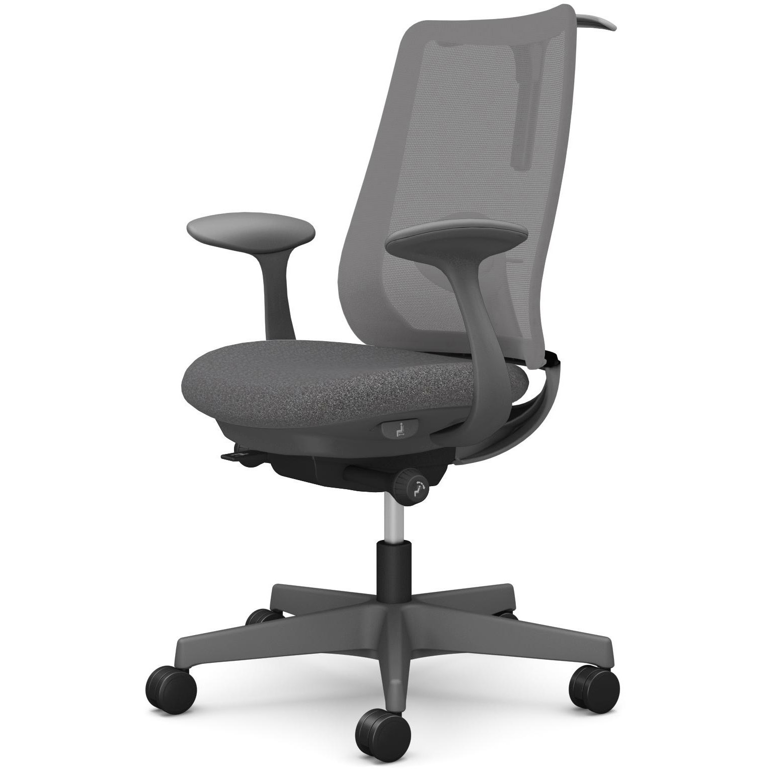 CF22ZE F1K0 ポータムシリーズ/固定肘/背メッシュ/スタンダードタイプ/ダークグレーボディ/ハンガー有/ランバー有/ウレタンキャスター 1脚 オカムラ(岡村製作所) 【通販モノタロウ】