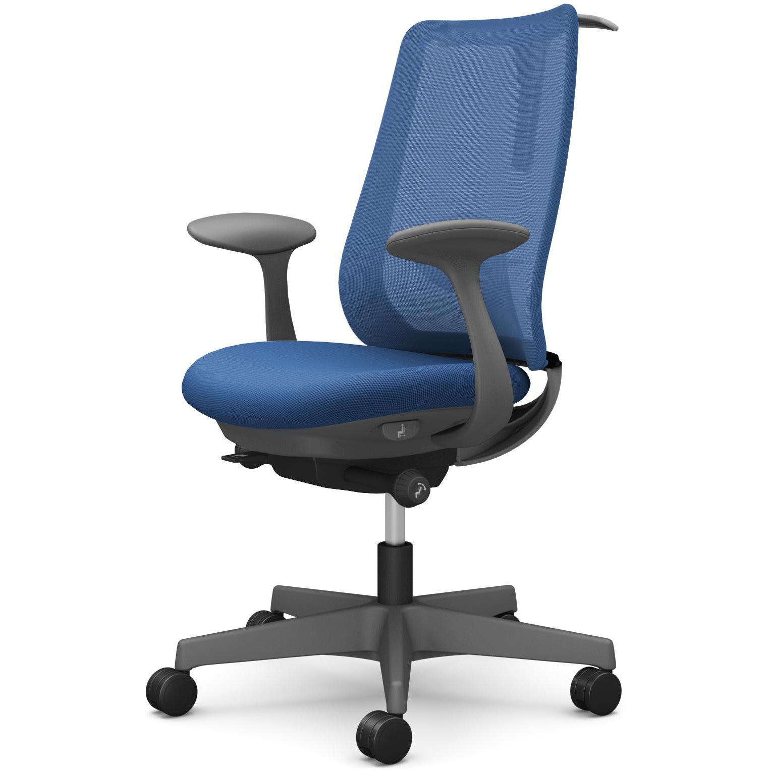 CF22ZE FKB3 ポータムシリーズ/固定肘/背メッシュ/スタンダードタイプ/ダークグレーボディ/ハンガー有/ランバー有/ウレタンキャスター 1脚 オカムラ(岡村製作所) 【通販モノタロウ】