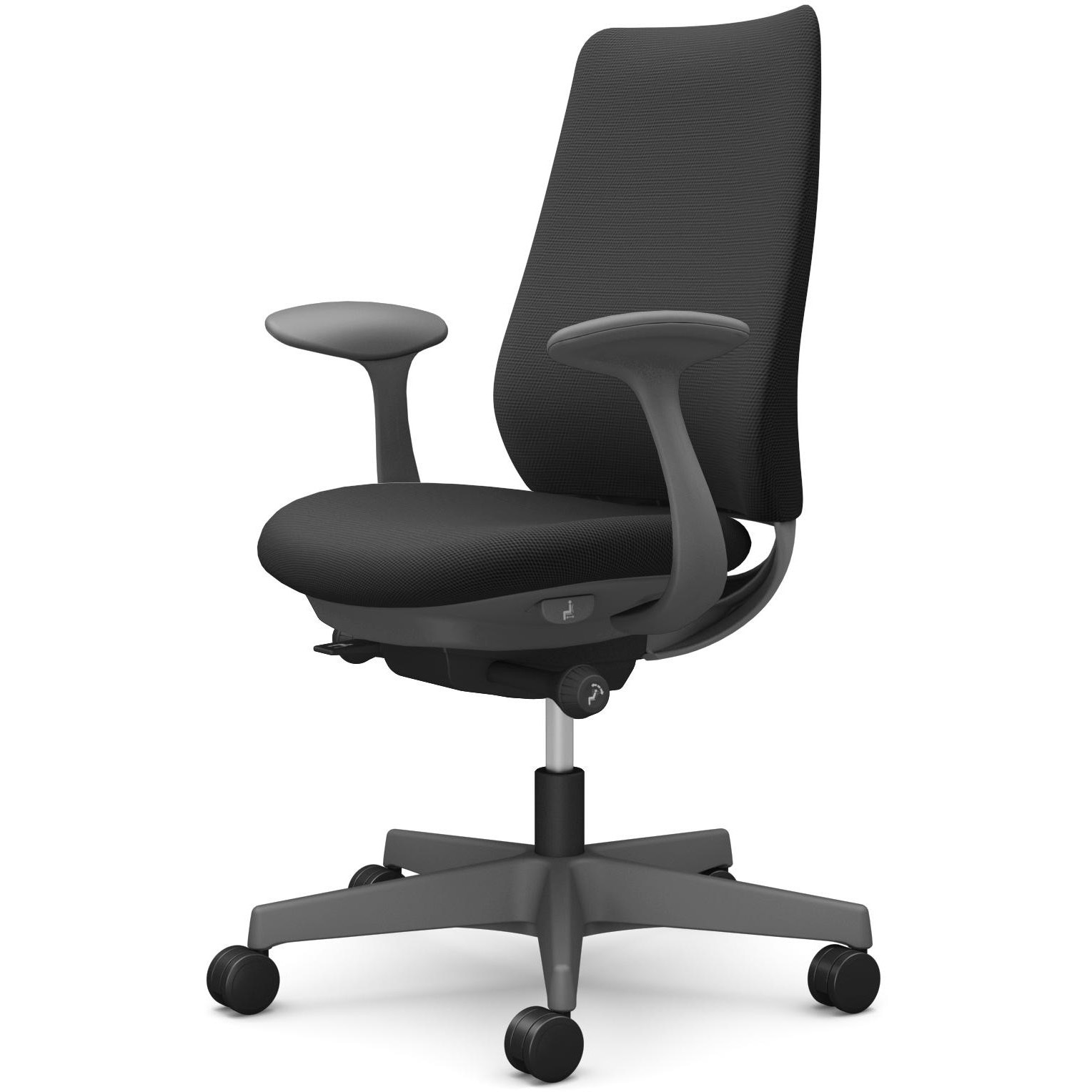 CF23XA FSF1 ポータムシリーズ/固定肘/背クッション/スタンダードタイプ/ダークグレー/ハンガー無/ランバー無/ナイロンキャスター 1脚 オカムラ(岡村製作所) 【通販モノタロウ】 38,337円