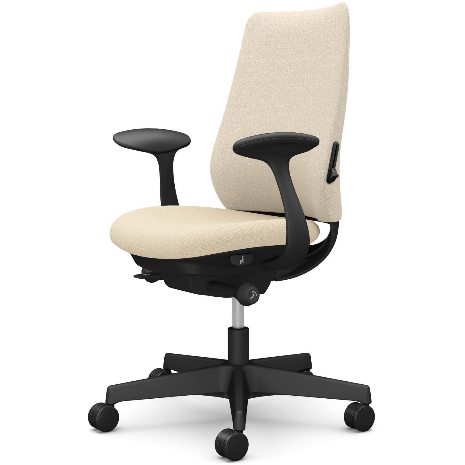 CF23XS FXW2 ポータムシリーズ/固定肘/背クッション/スタンダードタイプ/ブラックボディ/ハンガー無/ランバー有/ナイロンキャスター 1脚 オカムラ(岡村製作所) 【通販モノタロウ】
