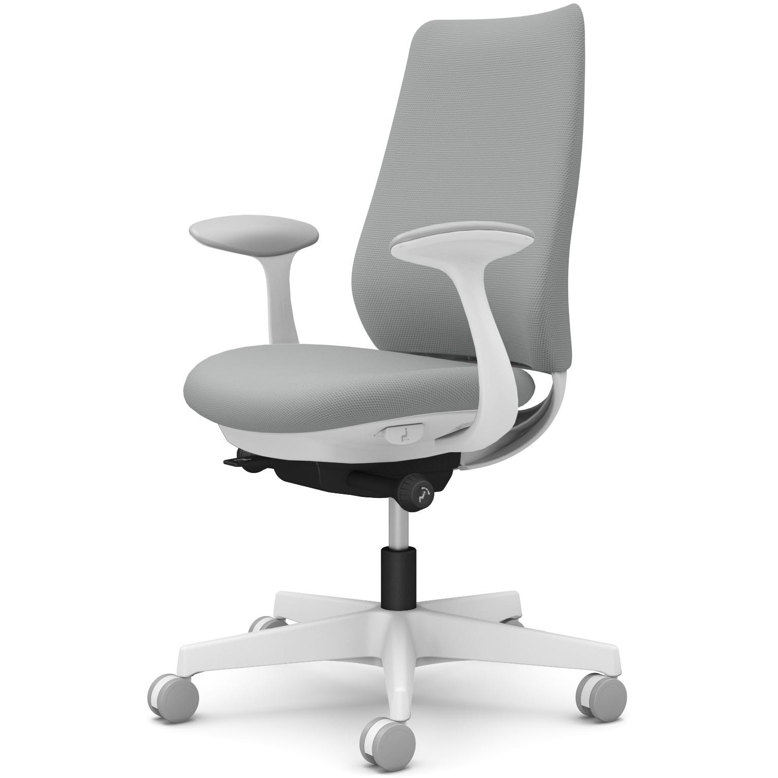 CF23XW FSG3 ポータムシリーズ/固定肘/背クッション/スタンダードタイプ/ホワイトボディ/ハンガー無/ランバー無/ナイロンキャスター 1脚 オカムラ(岡村製作所) 【通販モノタロウ】