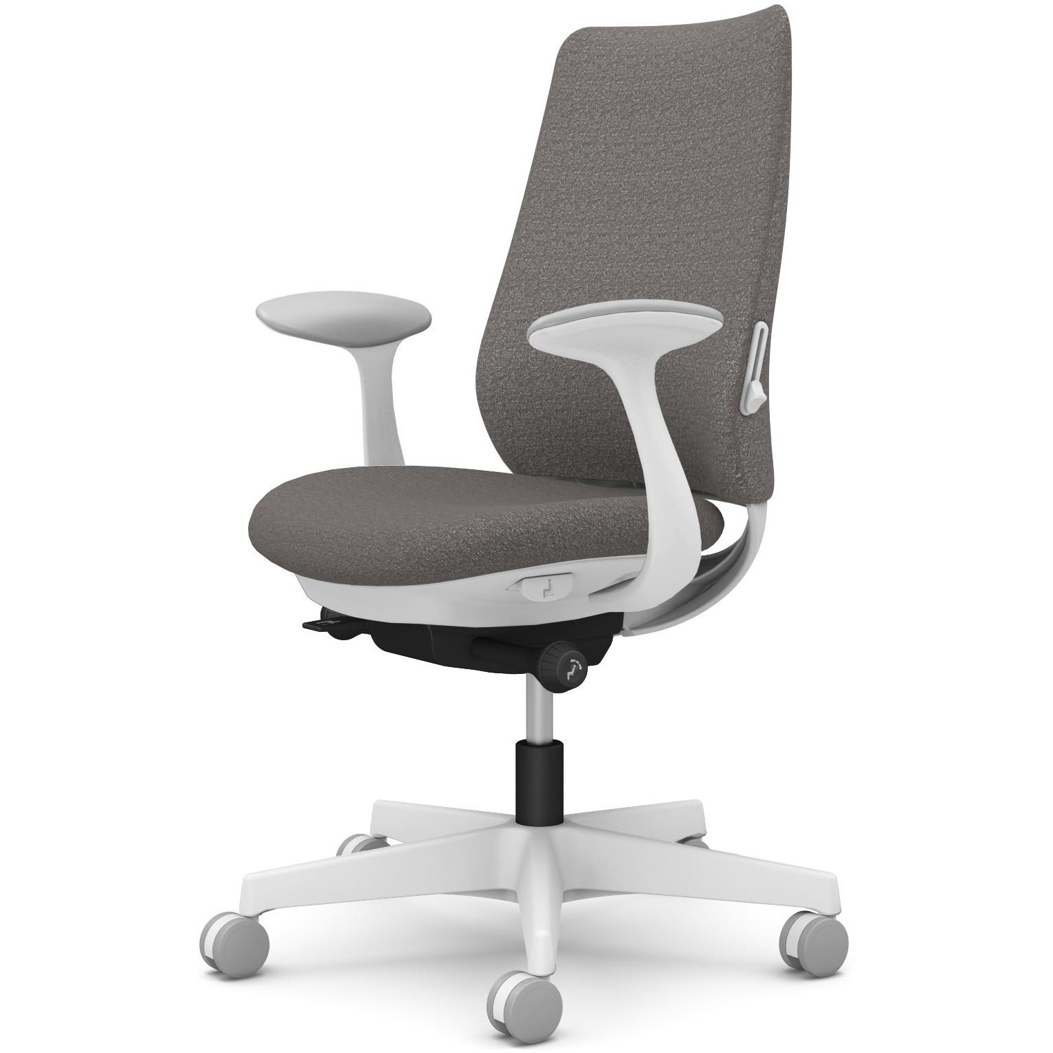 CF23XZ FXW3 ポータムシリーズ/固定肘/背クッション/スタンダードタイプ/ホワイトボディ/ハンガー無/ランバー有/ナイロンキャスター 1脚 オカムラ(岡村製作所) 【通販モノタロウ】 42,887円