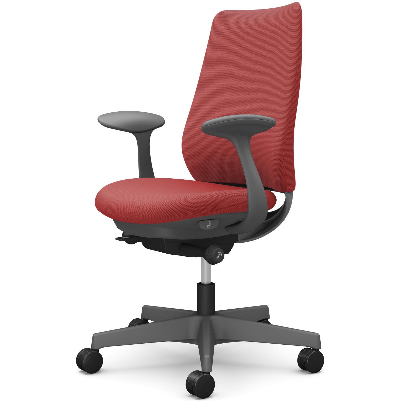 CF23ZA FSF9 ポータムシリーズ/固定肘/背クッション/スタンダードタイプ/ダークグレー/ハンガー無/ランバー無/ウレタンキャスター 1脚 オカムラ(岡村製作所) 【通販モノタロウ】