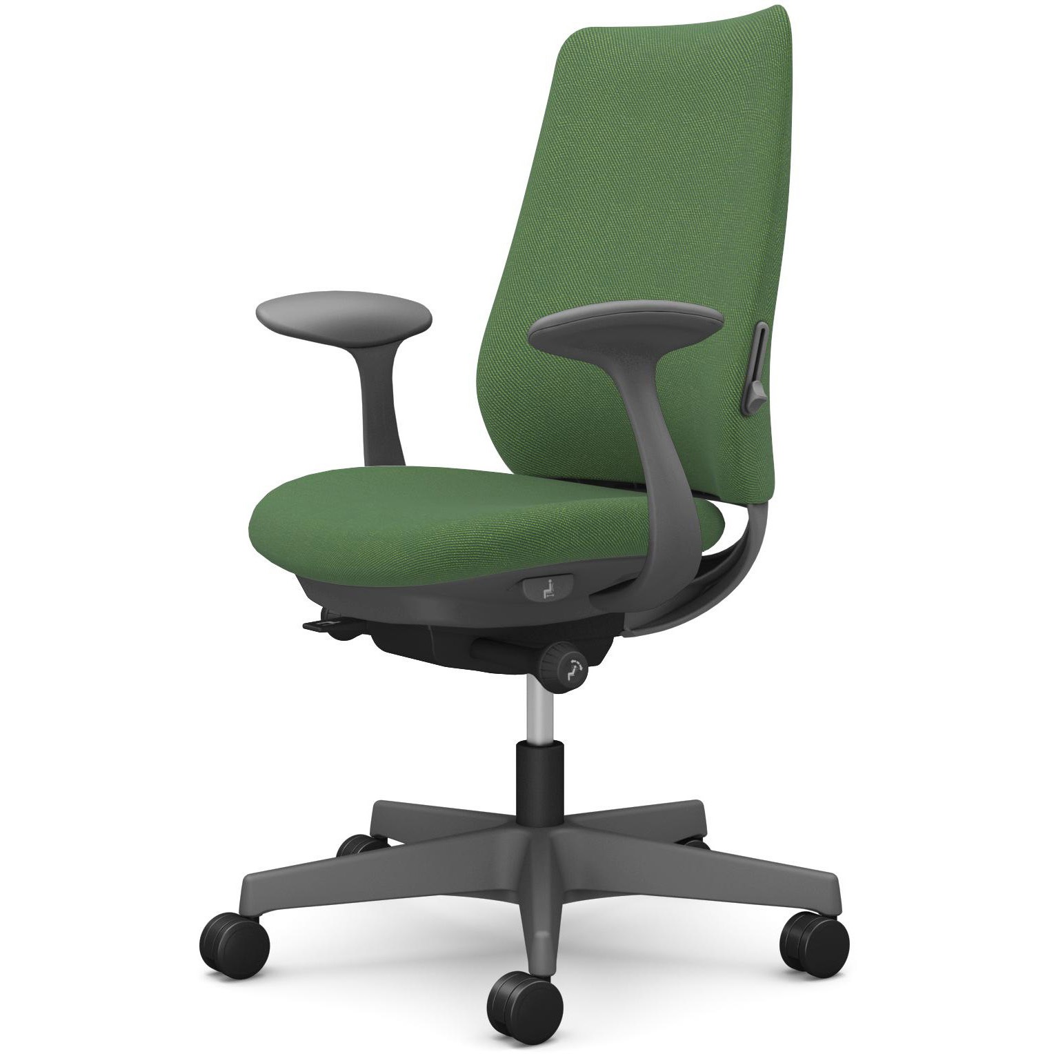 CF23ZE FKY5 ポータムシリーズ/固定肘/背クッション/スタンダードタイプ/ダークグレー/ハンガー無/ランバー有/ウレタンキャスター 1脚 オカムラ(岡村製作所) 【通販モノタロウ】