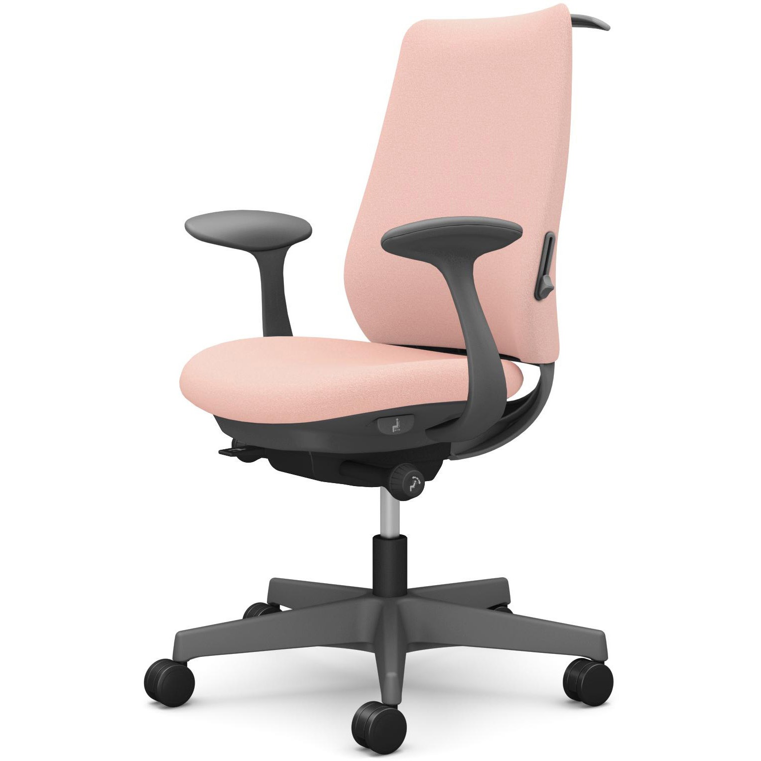 CF24XE FXW8 ポータムシリーズ/固定肘/背クッション/スタンダードタイプ/ダークグレー/ハンガー有/ランバー有/ナイロンキャスター 1脚 オカムラ(岡村製作所) 【通販モノタロウ】