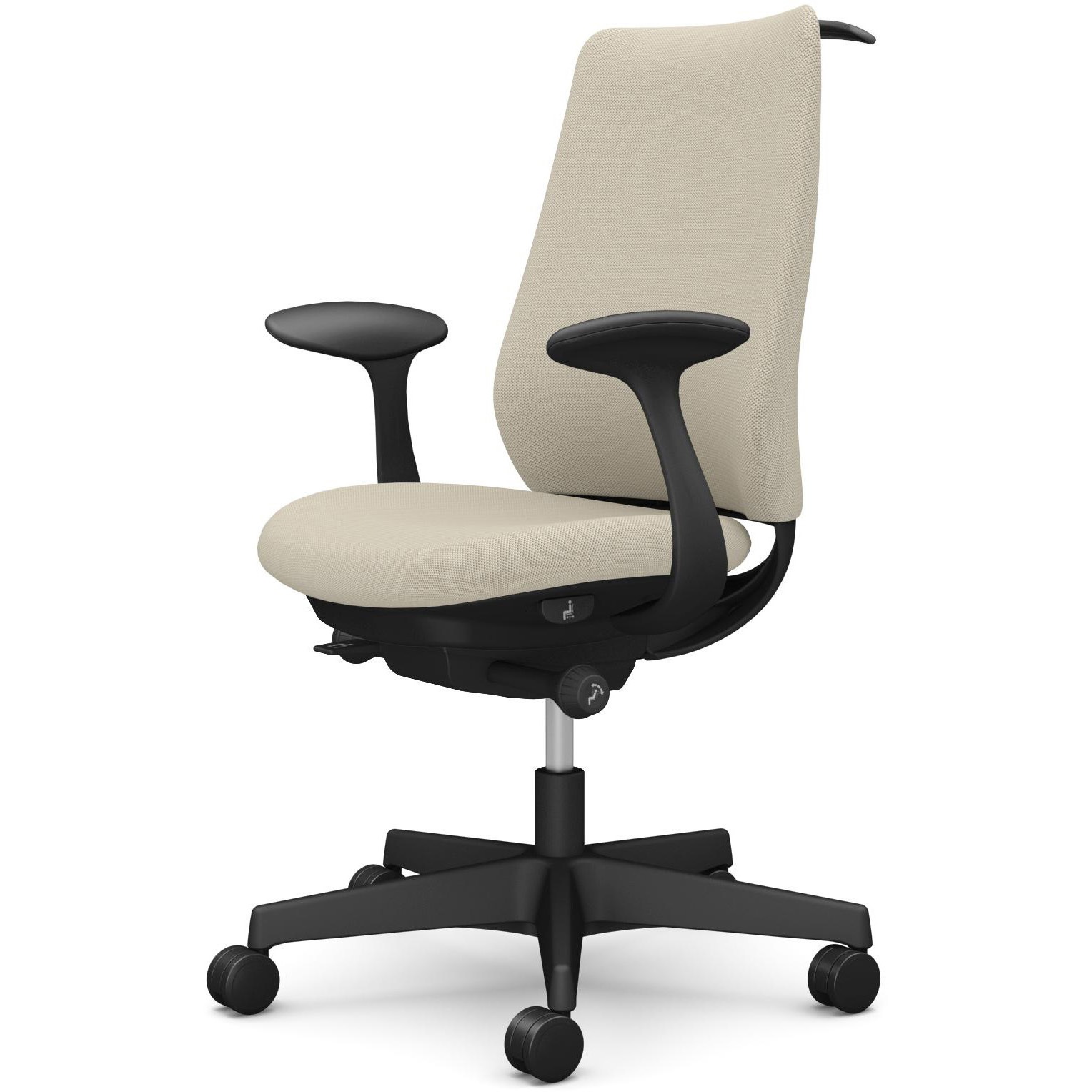 CF24XR FRU7 ポータムシリーズ/固定肘/背クッション/スタンダードタイプ/ブラックボディ/ハンガー有/ランバー無/ナイロンキャスター 1脚 オカムラ(岡村製作所) 【通販モノタロウ】