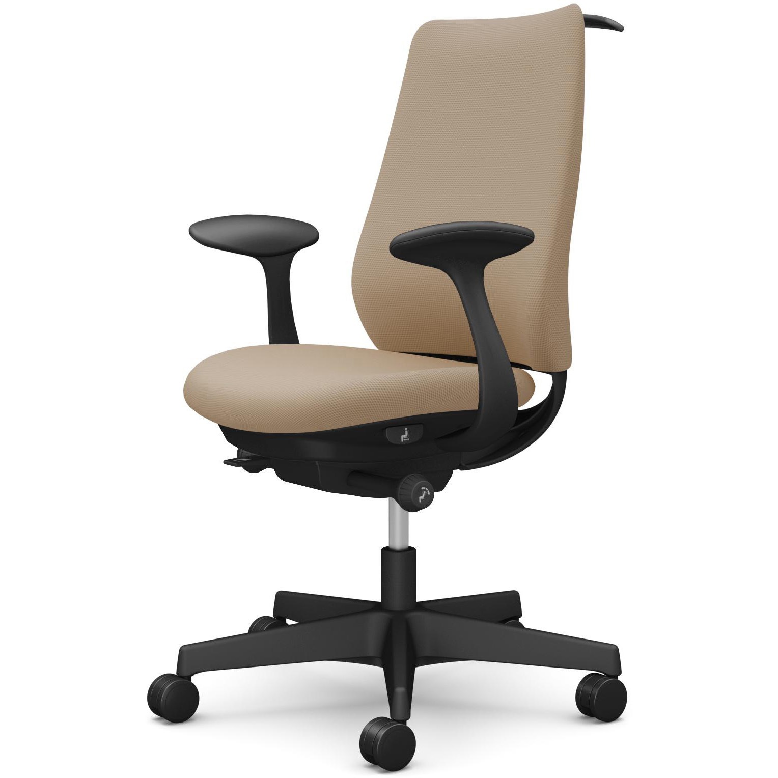 CF24XR FSF7 ポータムシリーズ/固定肘/背クッション/スタンダードタイプ/ブラックボディ/ハンガー有/ランバー無/ナイロンキャスター 1脚 オカムラ(岡村製作所) 【通販モノタロウ】