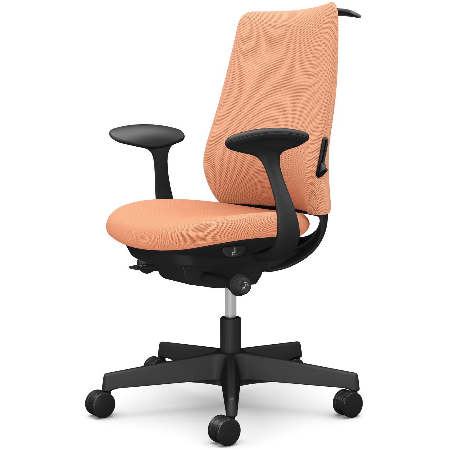 CF24XS FKZ7 ポータムシリーズ/固定肘/背クッション/スタンダードタイプ/ブラックボディ/ハンガー有/ランバー有/ナイロンキャスター 1脚 オカムラ(岡村製作所) 【通販モノタロウ】