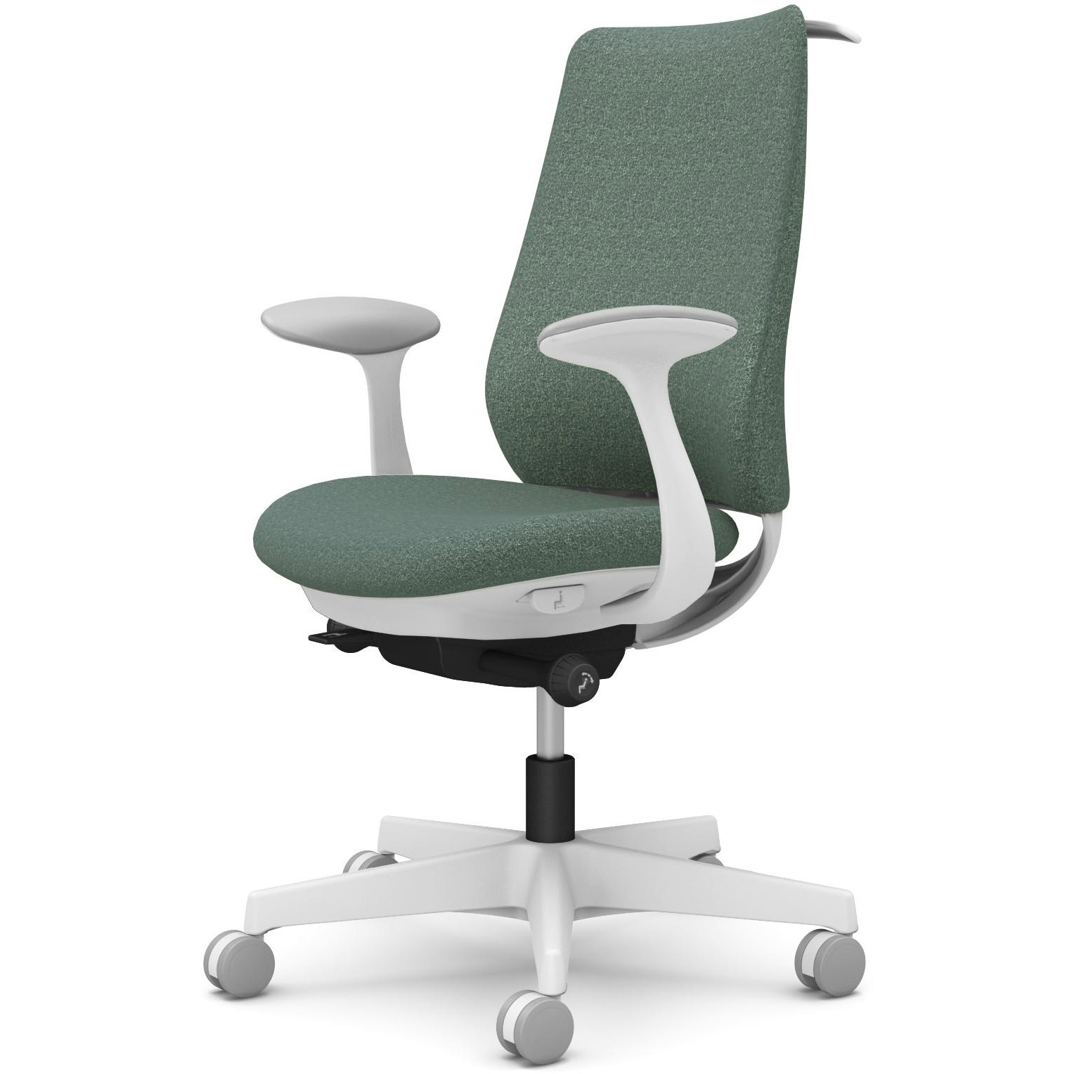 CF24XW FXW5 ポータムシリーズ/固定肘/背クッション/スタンダードタイプ/ホワイトボディ/ハンガー有/ランバー無/ナイロンキャスター 1脚 オカムラ(岡村製作所) 【通販モノタロウ】