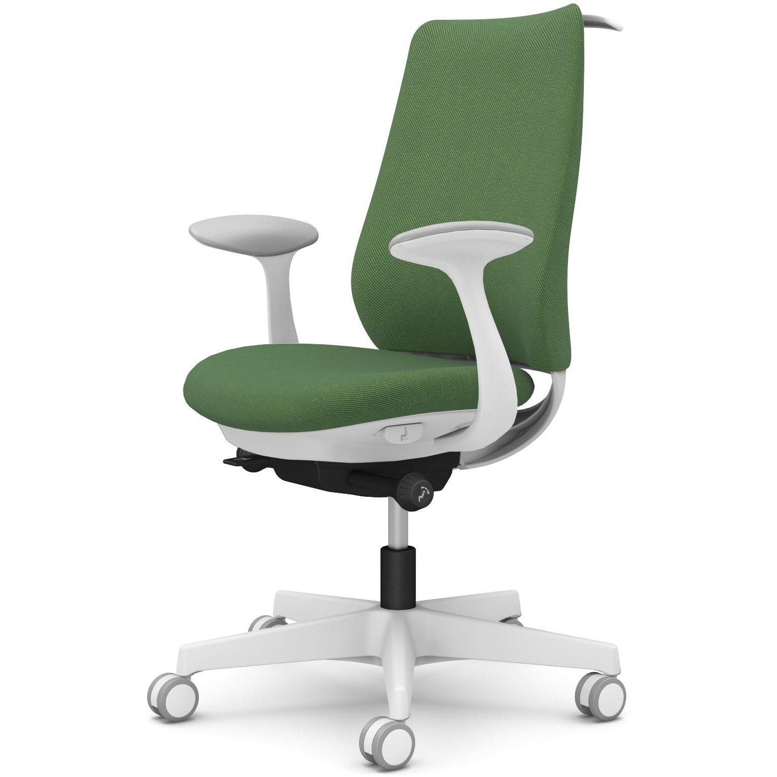 CF24ZW FKY5 ポータムシリーズ/固定肘/背クッション/スタンダードタイプ/ホワイトボディ/ハンガー有/ランバー無/ウレタンキャスター 1脚 オカムラ(岡村製作所) 【通販モノタロウ】