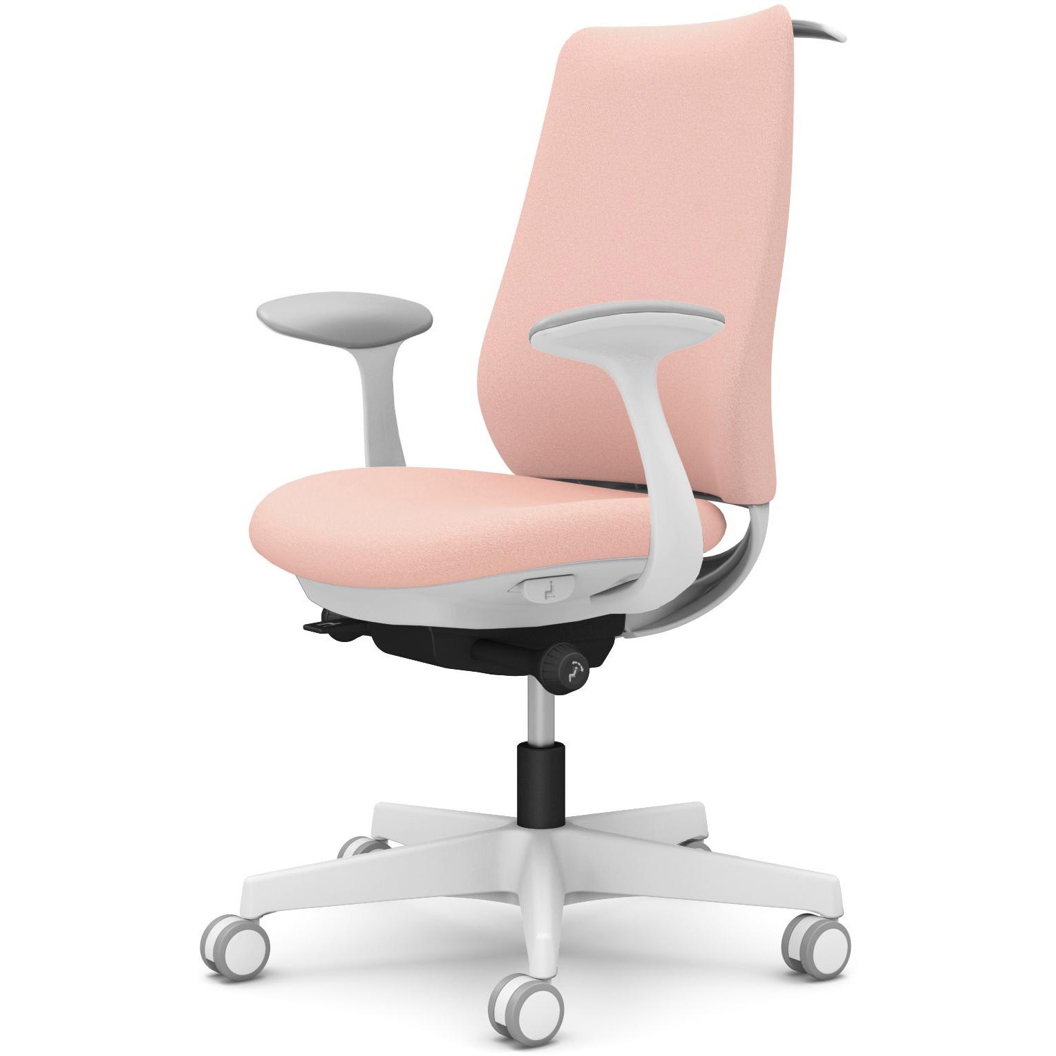 CF24ZW FXW8 ポータムシリーズ/固定肘/背クッション/スタンダードタイプ/ホワイトボディ/ハンガー有/ランバー無/ウレタンキャスター 1脚 オカムラ(岡村製作所) 【通販モノタロウ】