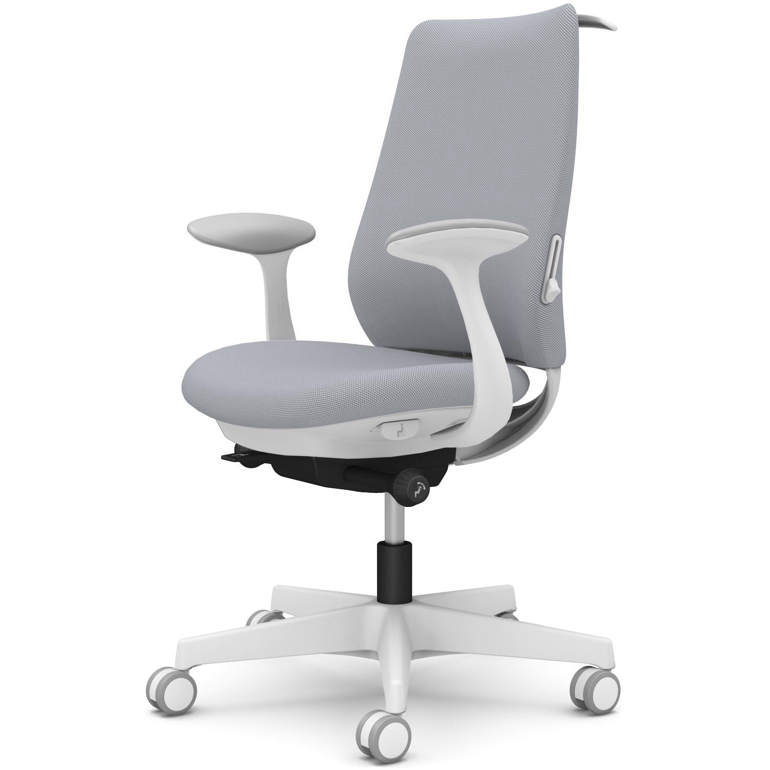 CF24ZZ FRU3 ポータムシリーズ/固定肘/背クッション/スタンダードタイプ/ホワイトボディ/ハンガー有/ランバー有/ウレタンキャスター 1脚 オカムラ(岡村製作所) 【通販モノタロウ】 47,388円