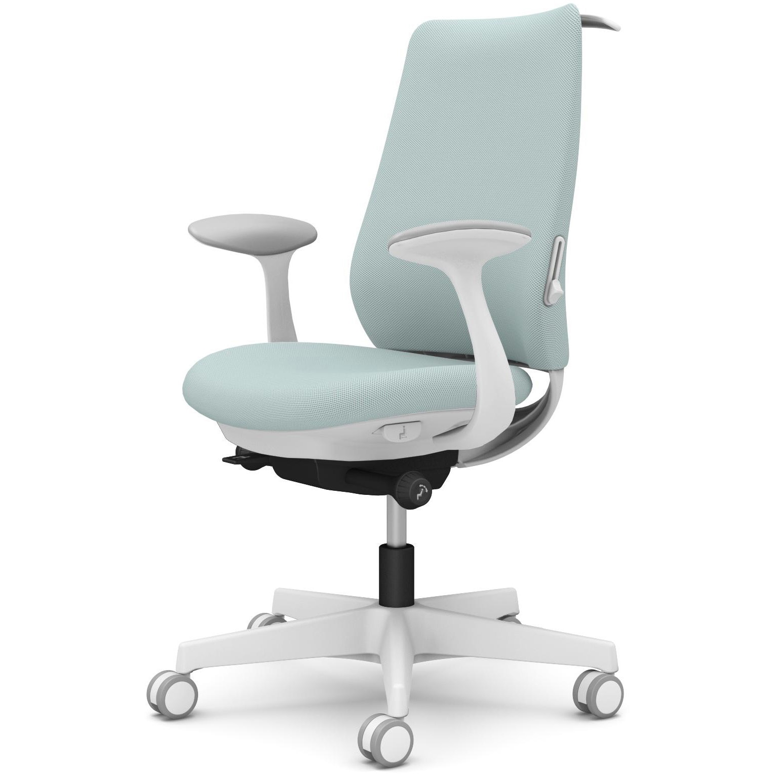 CF24ZZ FRU6 ポータムシリーズ/固定肘/背クッション/スタンダードタイプ/ホワイトボディ/ハンガー有/ランバー有/ウレタンキャスター 1脚 オカムラ(岡村製作所) 【通販モノタロウ】