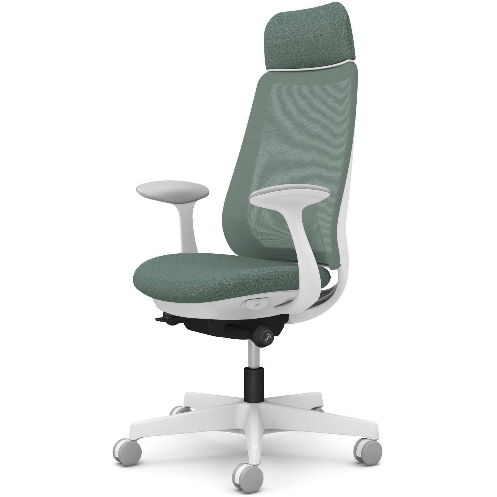 CF25XZ F1K5 ポータムシリーズ/固定肘/背メッシュ/EXスタンダードタイプ/ホワイトボディ/ハンガー無/ランバー有/ナイロンキャスター 1脚 オカムラ(岡村製作所) 【通販モノタロウ】