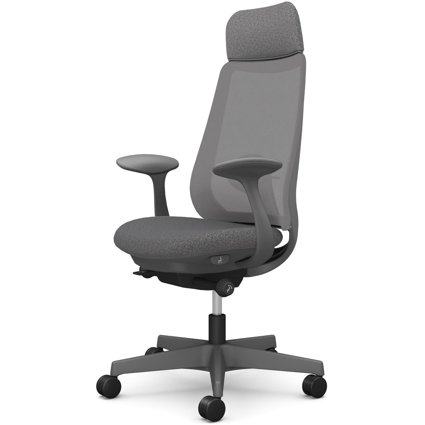 CF25ZE F1K0 ポータムシリーズ/固定肘/背メッシュ/EXスタンダードタイプ/ダークグレーボディ/ハンガー無/ランバー有/ウレタンキャスター 1脚 オカムラ(岡村製作所) 【通販モノタロウ】