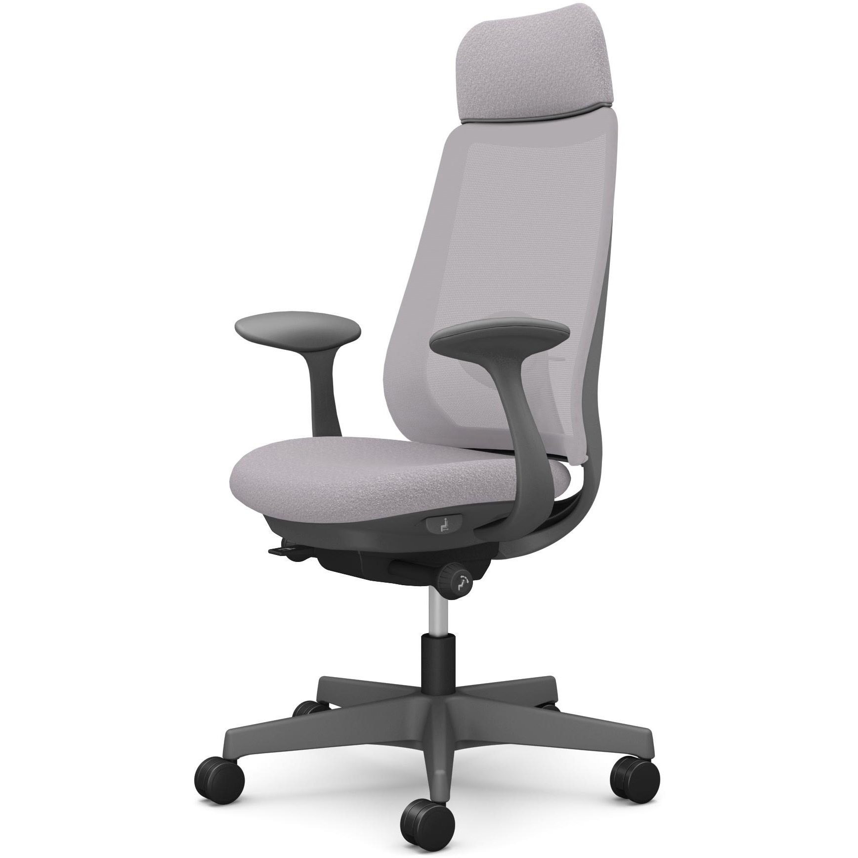 CF25ZE F1K1 ポータムシリーズ/固定肘/背メッシュ/EXスタンダードタイプ/ダークグレーボディ/ハンガー無/ランバー有/ウレタンキャスター 1脚 オカムラ(岡村製作所) 【通販モノタロウ】