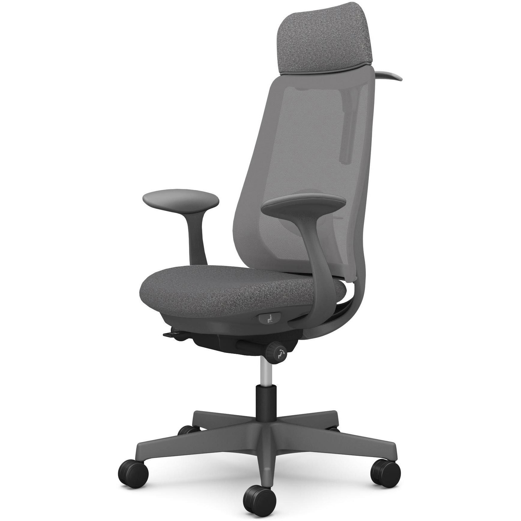 CF26XE F1K0 ポータムシリーズ/固定肘/背メッシュ/EXスタンダードタイプ/ダークグレーボディ/ハンガー有/ランバー有/ナイロンキャスター 1脚 オカムラ(岡村製作所) 【通販モノタロウ】