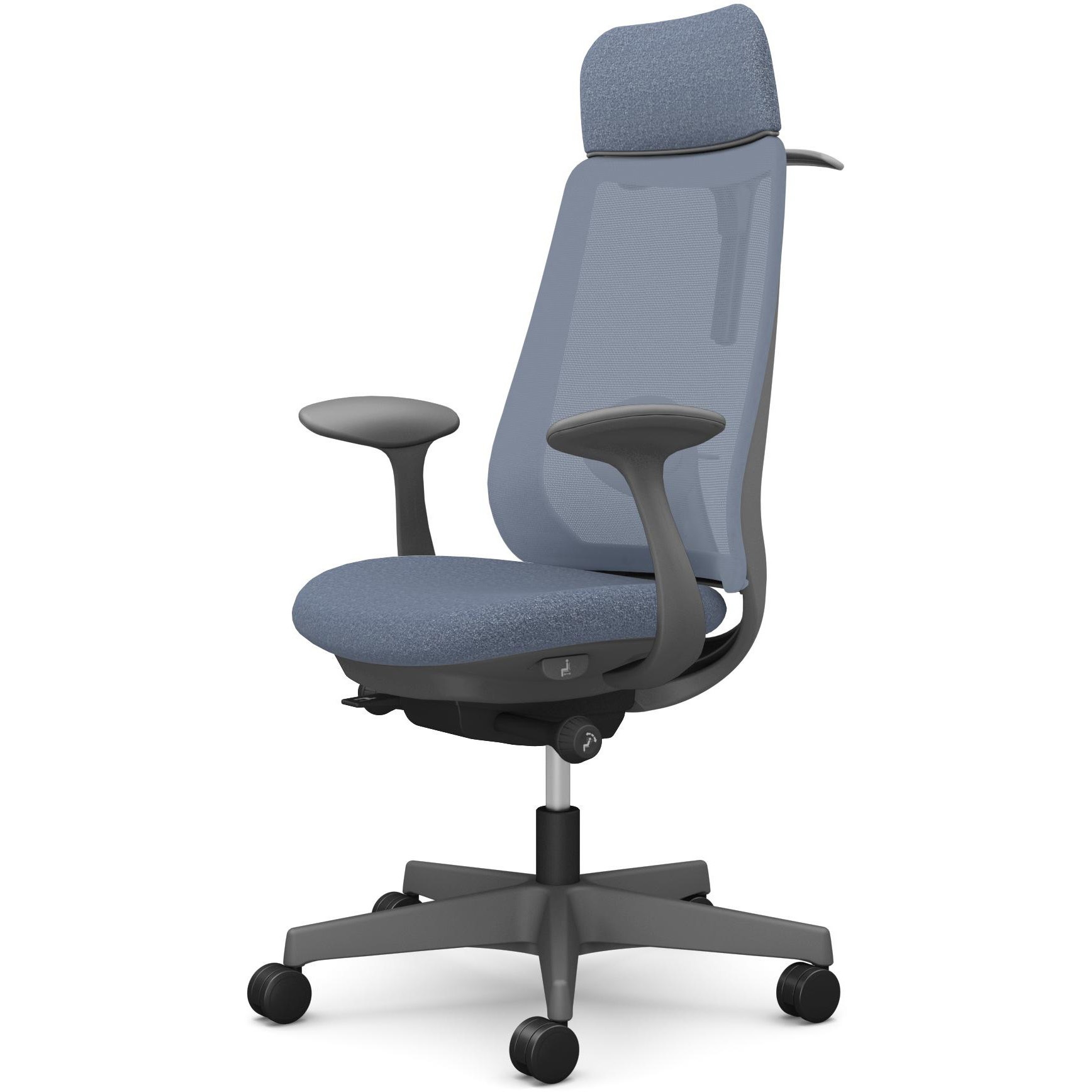 CF26XE F1K4 ポータムシリーズ/固定肘/背メッシュ/EXスタンダードタイプ/ダークグレーボディ/ハンガー有/ランバー有/ナイロンキャスター 1脚 オカムラ(岡村製作所) 【通販モノタロウ】