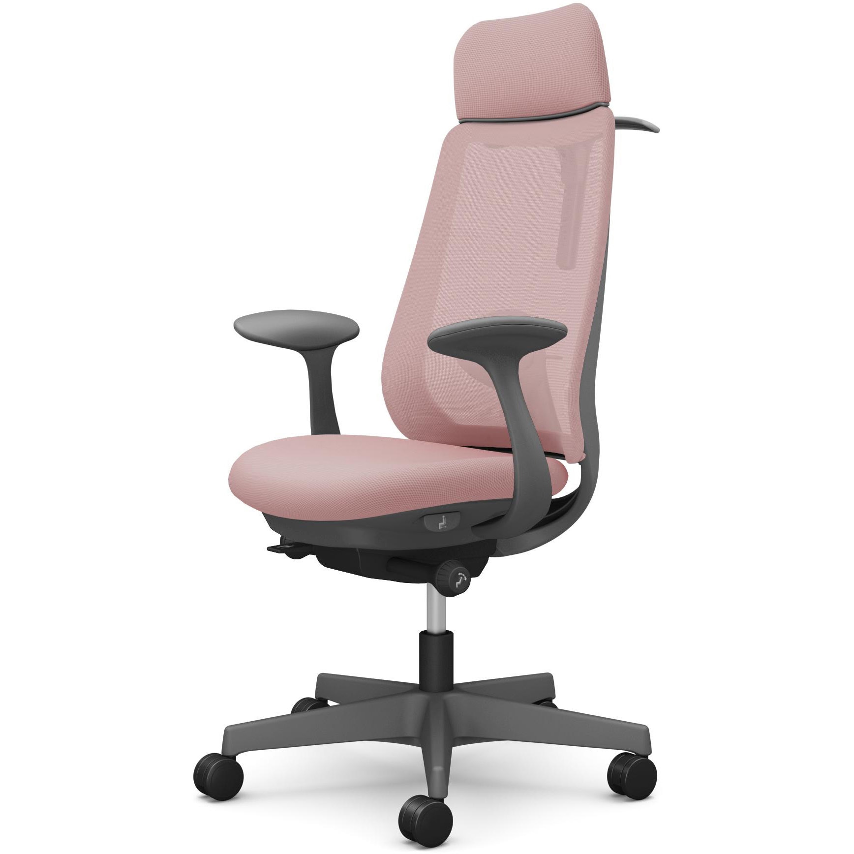 CF26XE FKA7 ポータムシリーズ/固定肘/背メッシュ/EXスタンダードタイプ/ダークグレーボディ/ハンガー有/ランバー有/ナイロンキャスター 1脚 オカムラ(岡村製作所) 【通販モノタロウ】