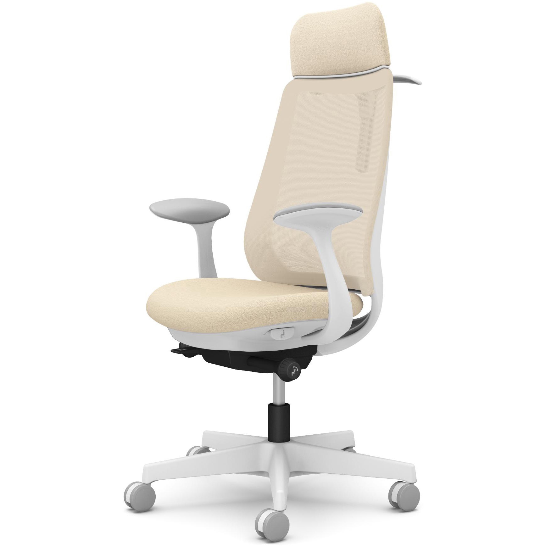 CF26XW F1K2 ポータムシリーズ/固定肘/背メッシュ/EXスタンダードタイプ/ホワイトボディ/ハンガー有/ランバー無/ナイロンキャスター 1脚 オカムラ(岡村製作所) 【通販モノタロウ】 50,388円