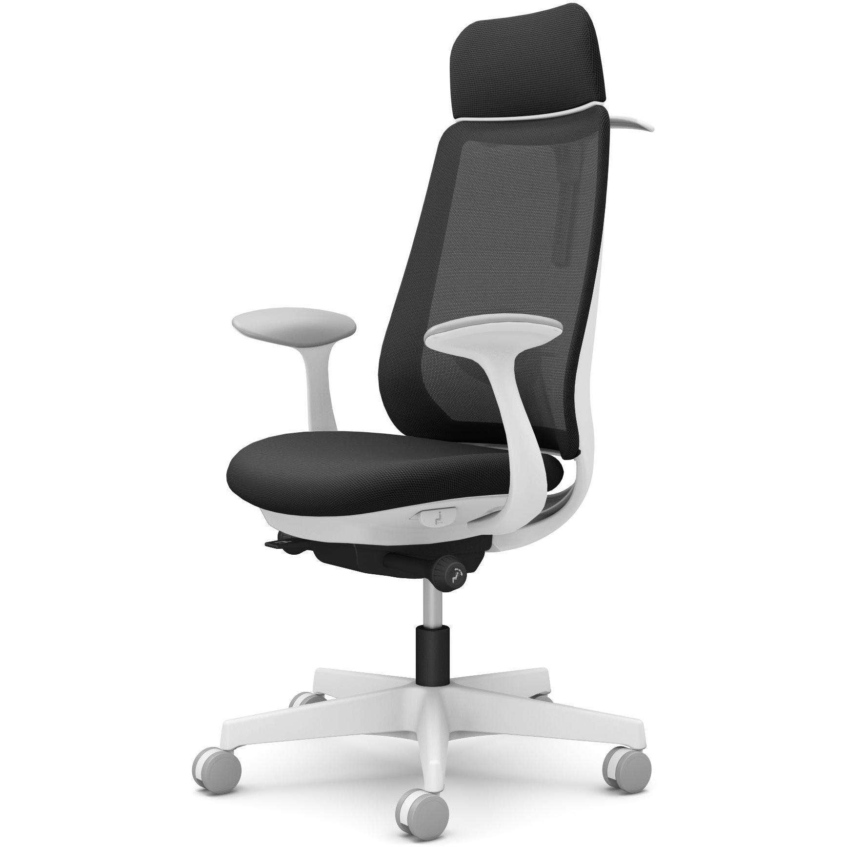 CF26XZ FKA1 ポータムシリーズ/固定肘/背メッシュ/EXスタンダードタイプ/ホワイトボディ/ハンガー有/ランバー有/ナイロンキャスター 1脚 オカムラ(岡村製作所) 【通販モノタロウ】