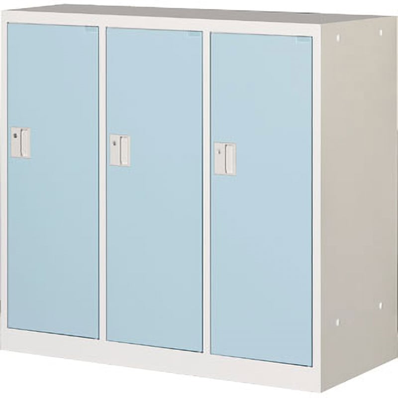 RFMLK3-LB ミニロッカー3人用 ノーブランド 寸法900×515×880mm ライトブルー色 幅900mm奥行515mm高さ880mm  RFMLK3-LB