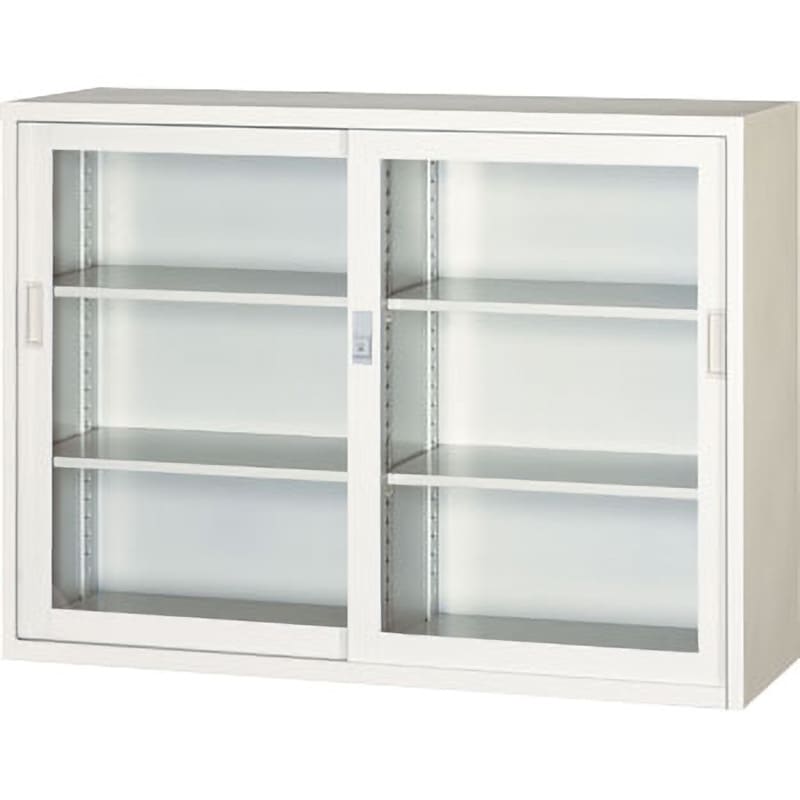 RF304G-AW スチール引違書庫 ガラス戸 ノーブランド オフホワイト色 4×3型用/ガラス戸タイプ 5段   RF304G-AW