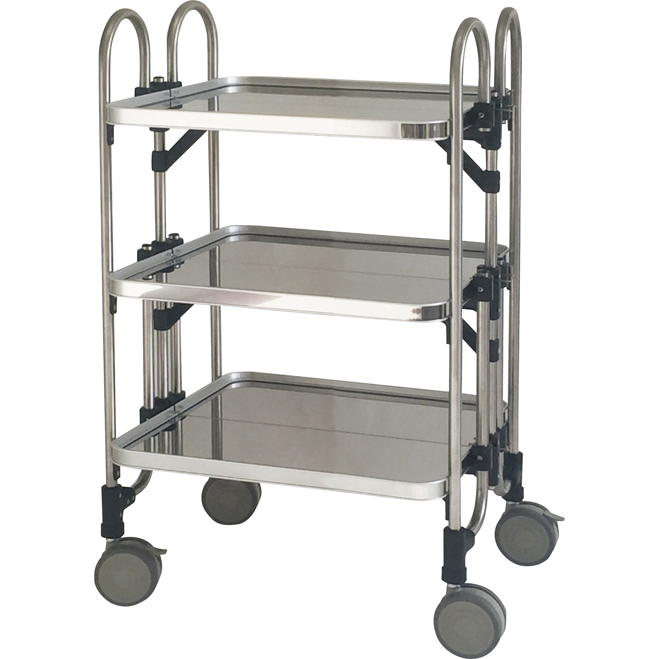 FEA-3 ステンレス製 折りたたみ式ワゴン トクヤマ 間口613mm奥行505mm全高958mm  FEA-3 60,390円